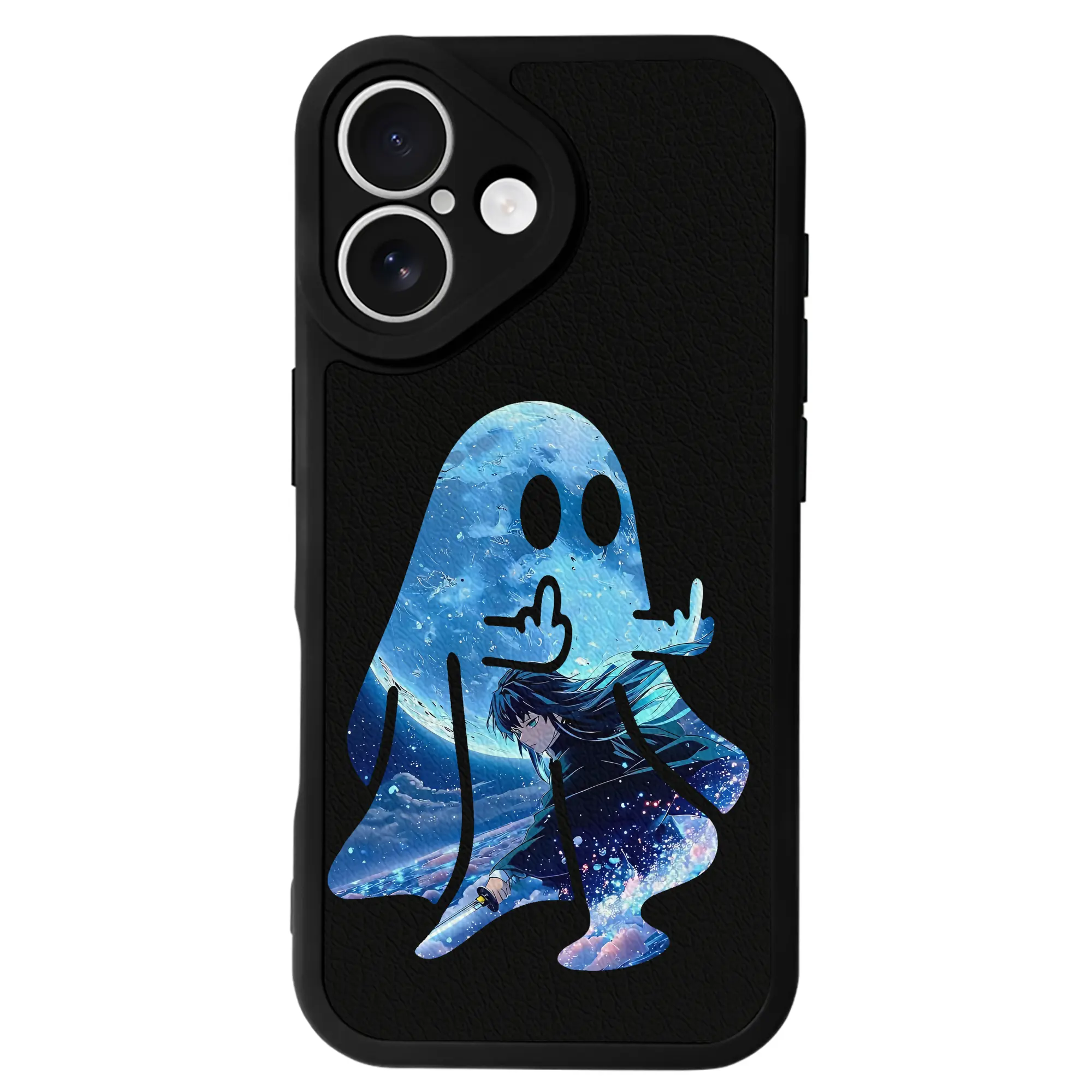 鬼滅の刃 グッズ,時透 無一郎 - IPhone 16シリーズ対応 ・ シリコンスマホケース ・ レザー調 ・ 高精度フィット ・ 耐衝撃 ・ ワイヤレス充電対応 ・ 精密カット